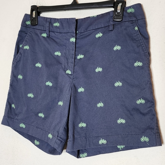 Cambridge Dry Goods embroidered bicycle shorts. Blue/green. Women's size 2 - Picture 10 of 15